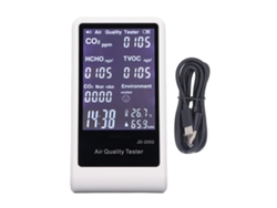 Monitor De Calidad Del Aire 7 En 1 Detector Co2 Tvoc Para Hogar Interior