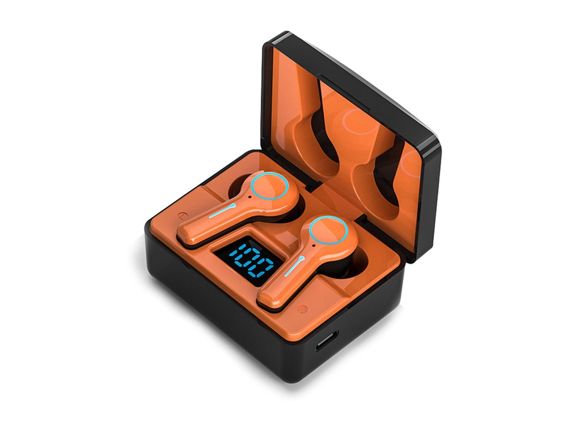 Auriculares Horas Duración La Sonido Envolvente Yizhood Bluetooth Naranja