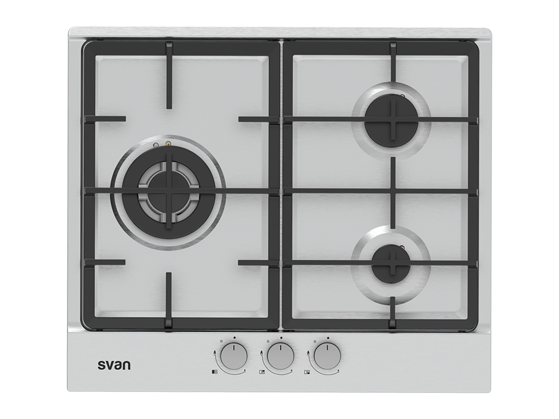 SGW3600X hobs Acero inoxidable Integrado 50 cm Encimera de gas 3 zona(s) SVAN