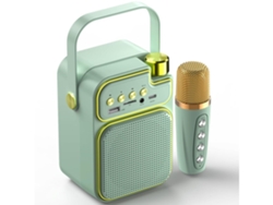 Máquina de karaoke para niños, altavoz de karaoke Bluetooth portátil con 1 micrófono inalámbrico, mini máquina de karaoke con soporte Pa Chennnls