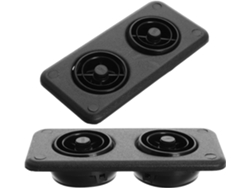 2 Juego Tapas Ventilación Plástico Negro Aire Acondicionado
