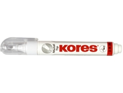 Bolígrafo Corrector KORES Punta Metálica Blanca Contenido: 10 G