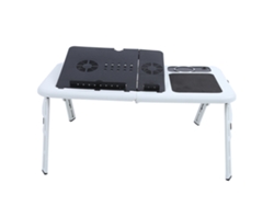 Mesa Para Notebook Ajustable Y Plegable Con Ventiladores Usb De Refrigeración Luz Dourada
