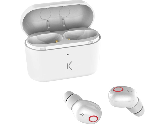 Auriculares Bluetooth True Wireless KSIX Freepods (In Ear - Micrófono - Noise Cancelling - Blanco) — .
