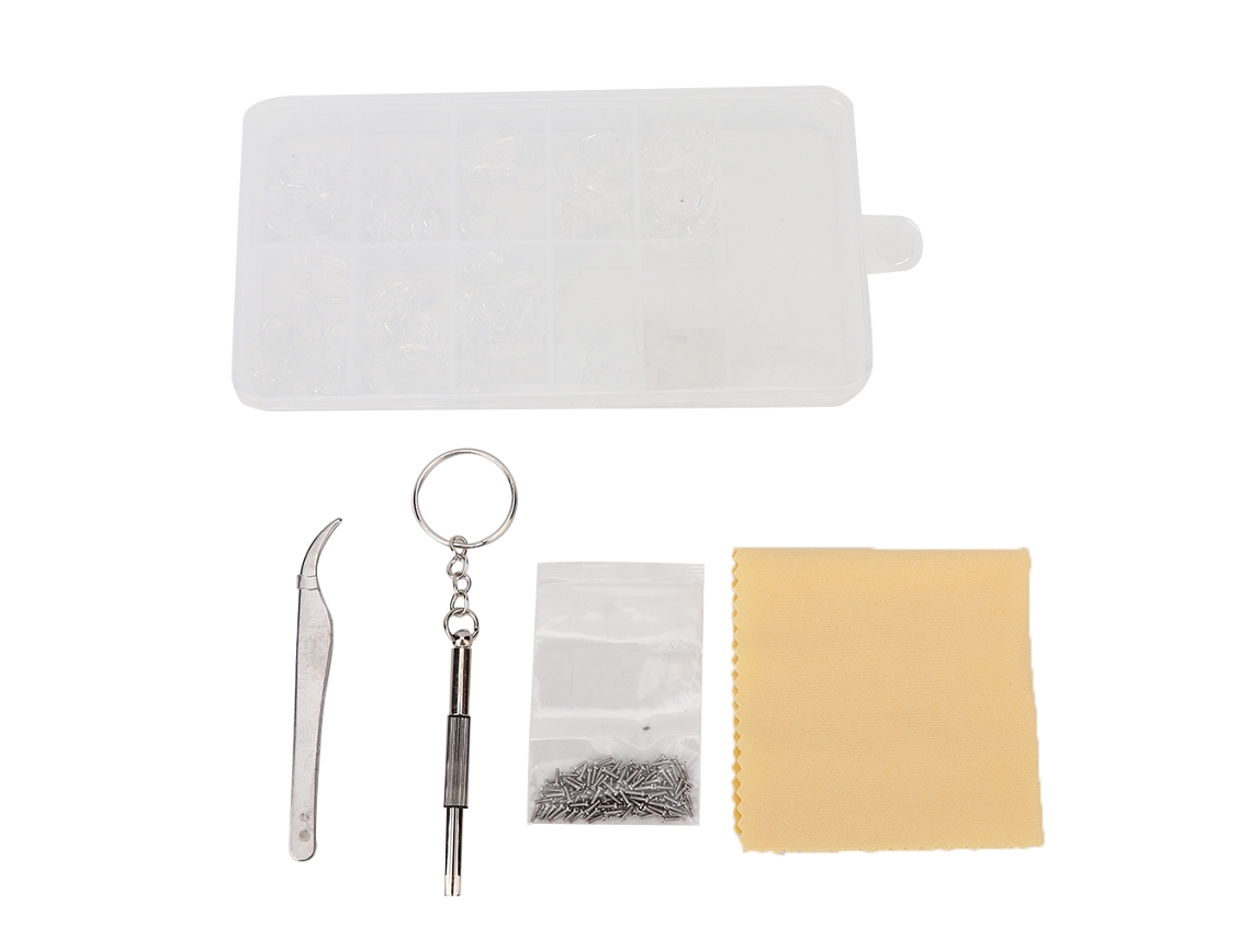 Kit De Reparación De Gafas Graduadas Y De Sol Con Almohadillas Nasales De Silicona Suave Y Herramientas.