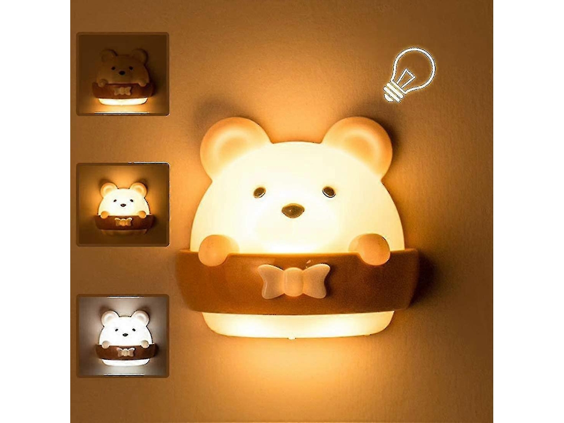 Luz nocturna para habitación de bebé, luz nocturna portátil para niños, luz nocturna portátil con carga USB y luz amarilla. Rosewell
