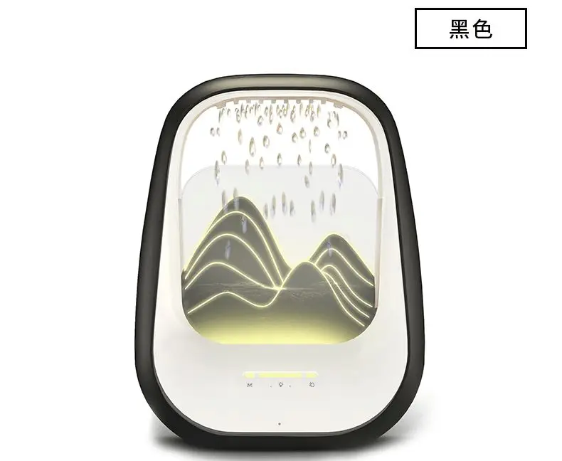 Altavoz Bluetooth Inteligente Para Dormir (negro) Con Ruido Blanco Y Humidificador, Diseño Mountain View.