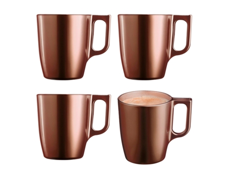 Pack de 4 Tazas LUMINARC (Ø6 x Ø 4 x 6.5 cm - Vidrio)