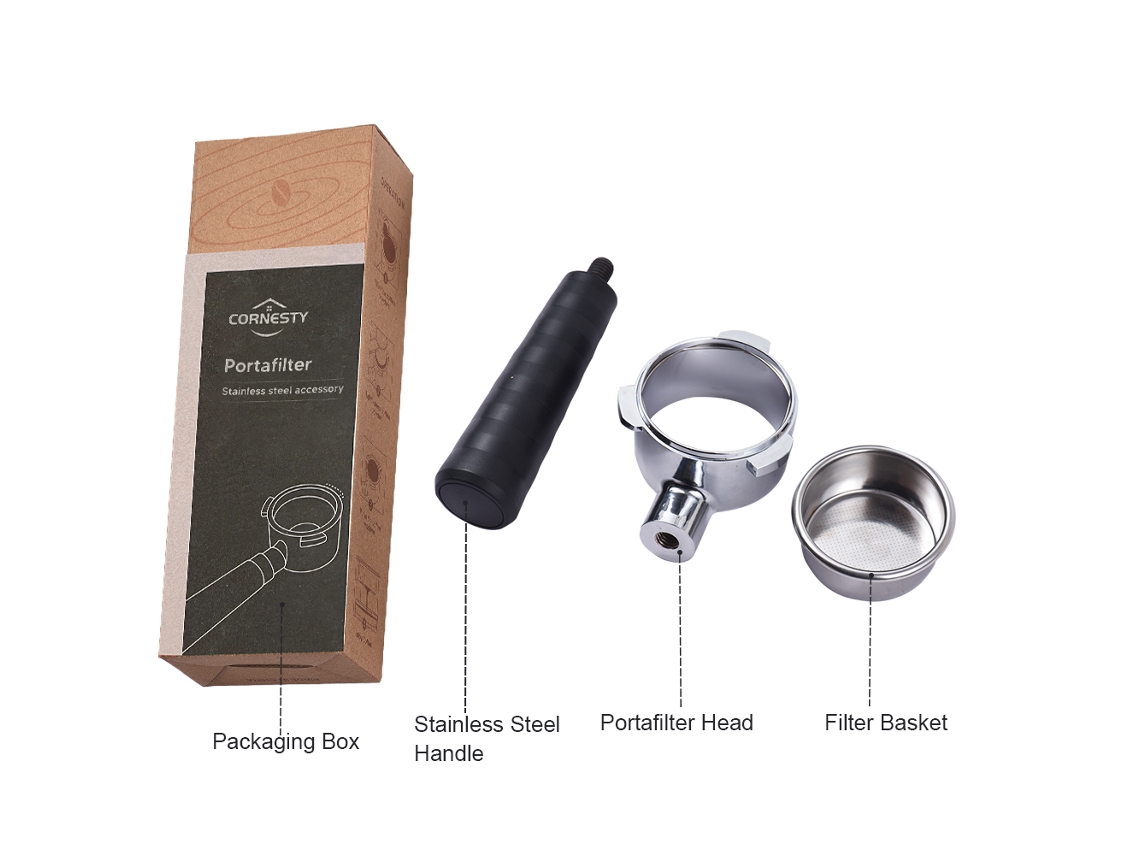 Portafiltro Sin Fondo De 58 Mm Con Cesta De Acero Inoxidable Para Lavadoras Breville 450-880.