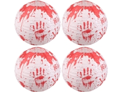 Juego de 4 farolillos de papel para Halloween, adornos colgantes sangrientos, accesorios SFUSHOS.