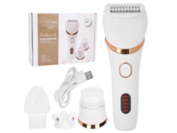 Depiladora Eléctrica 3 En 1 Para Mujer Recargable Usb, Afeitadora De Pelo Y Cepillo Facial Masajeador