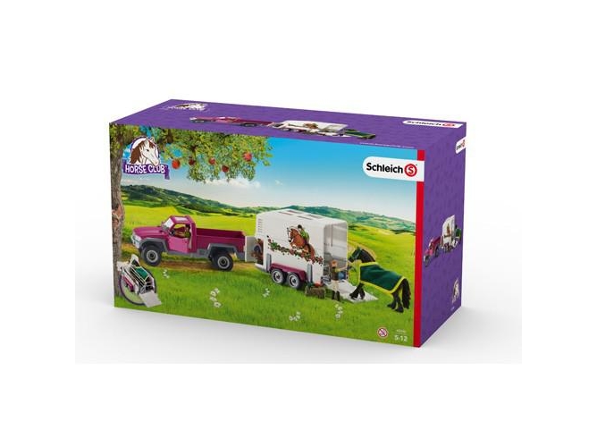 Vehículo SCHLEICH Furgoneta con Remolque para Caballo