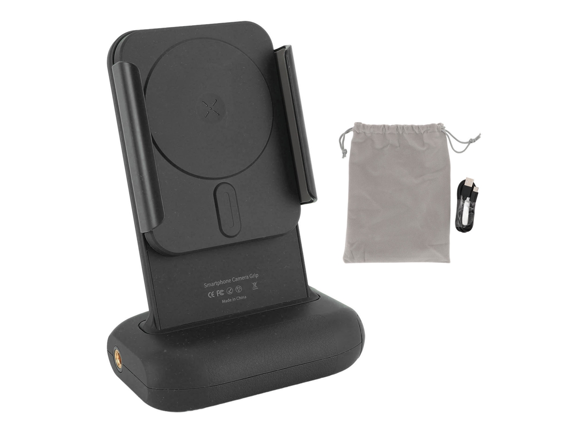 Correa Negra Para Cámara De Smartphone Con Control Remoto Bluetooth, Rotación De 90° Y Soporte Expandible.