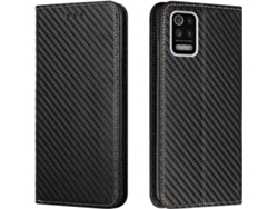 Protector de Pantalla Fibra Ímã Forte para Lg K52 5G HONGWE. Carbono Negro