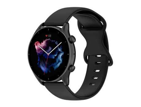 Correa de reloj inteligente para Xiaomi Mi Watch Color 2 Correa de reloj de silicona de color sólido de 22 mm (negro)
