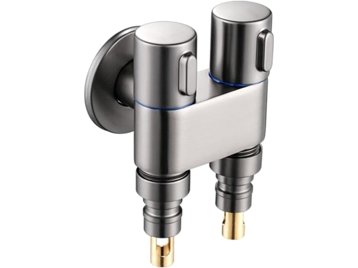 Válvula De Llenado Angular Multifuncional De 3 Vías G1/2 Para Montaje En Pared, 1 Salida En 2 Salidas