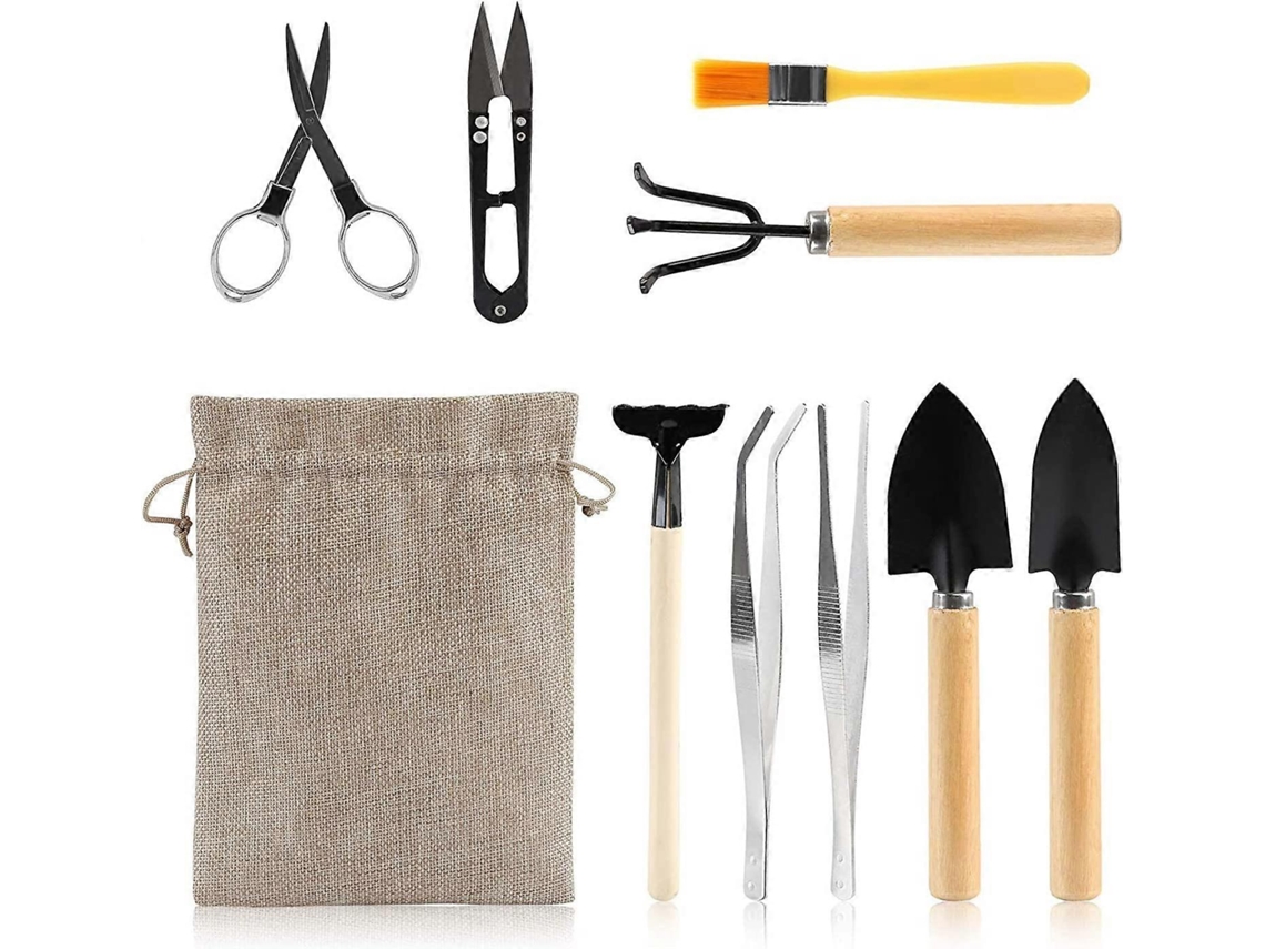 Kit De Herramientas De Jardín Mini Para Plantas En Maceta Suculentas Bonsái Herramientas De Jardinería 9 Piezas
