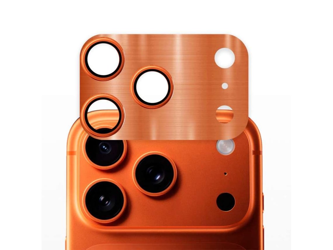 Protector Cámara Metalizado Naranja Para Iphone 17 Pro Max