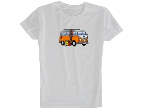 Camiseta de Hombre para Buceo KRUSKIS Hippie Van Dive Blanco (XL)