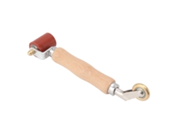 Rodillo De Costura De Silicona De 40 Mm Con Rueda De Latón Y Mango De Madera Para Soldadura De Pvc Y Tpo.