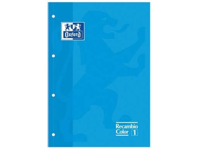 Recarga Papel OXFORD A4+ Cuadriculado Azul Turquesa (80 Hojas - 21x29.7cm)