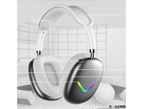 Auriculares Inalámbrico con cable Montado Led Luminoso Teléfono móvil Universal Gaming Computadora Blanco