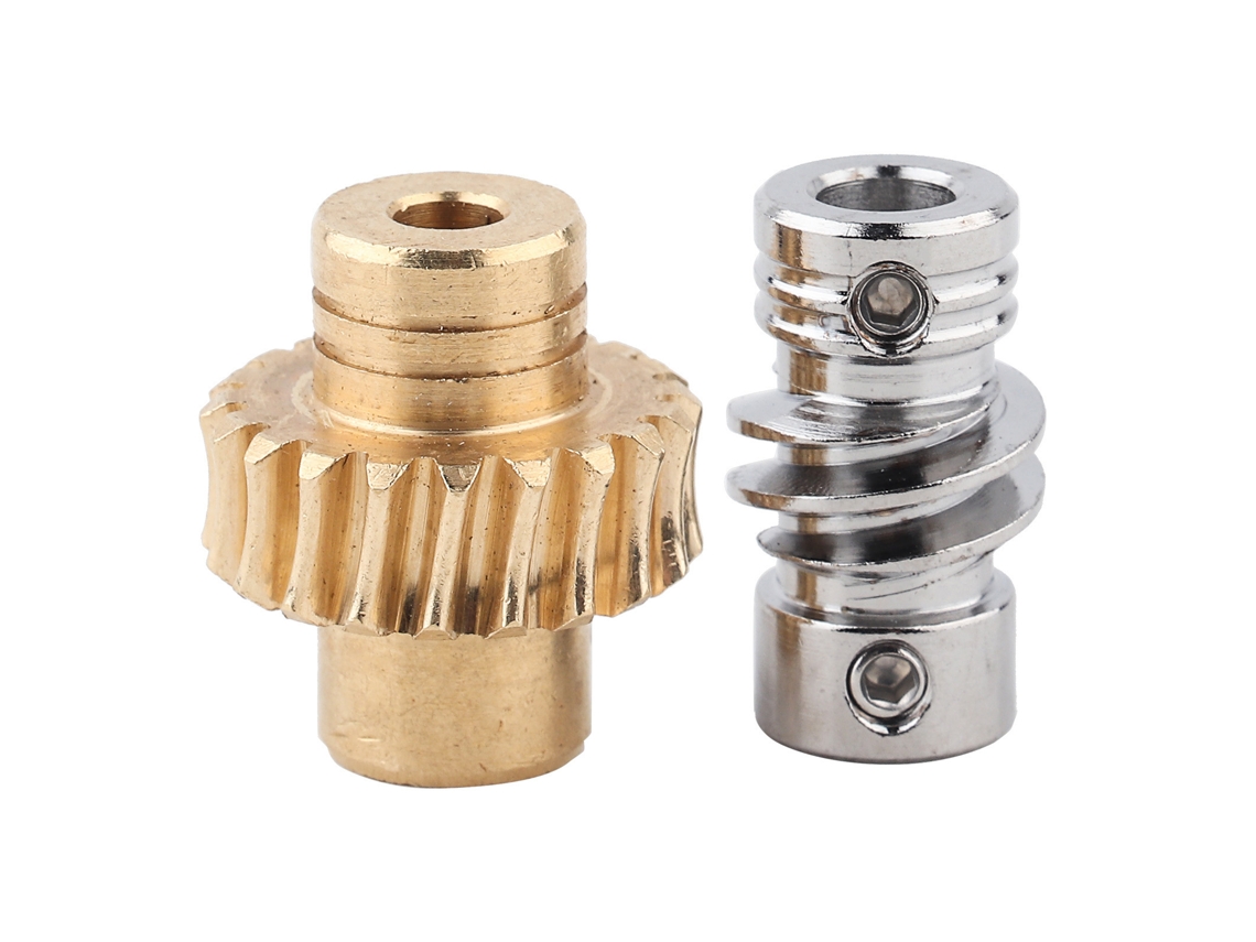 Engranaje De Tornillo De Bronce 10:1, Piezas De Ensamblaje De Tornillo De Metal Para Robot Industrial