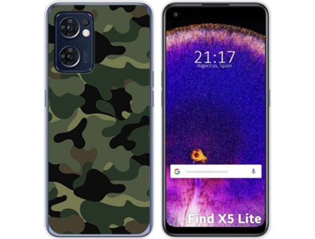 Carcasa Oppo Find X5 Lite 5G TUMUNDOSMARTPHONE Dibujos Camuflaje Multicolor