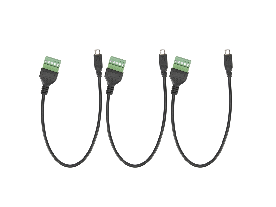 3 Cables Adaptadores De Conector Micro Usb De 5 Pines Macho A 5 Pines Con Tornillo Blindado Y Terminal Sin Soldadura