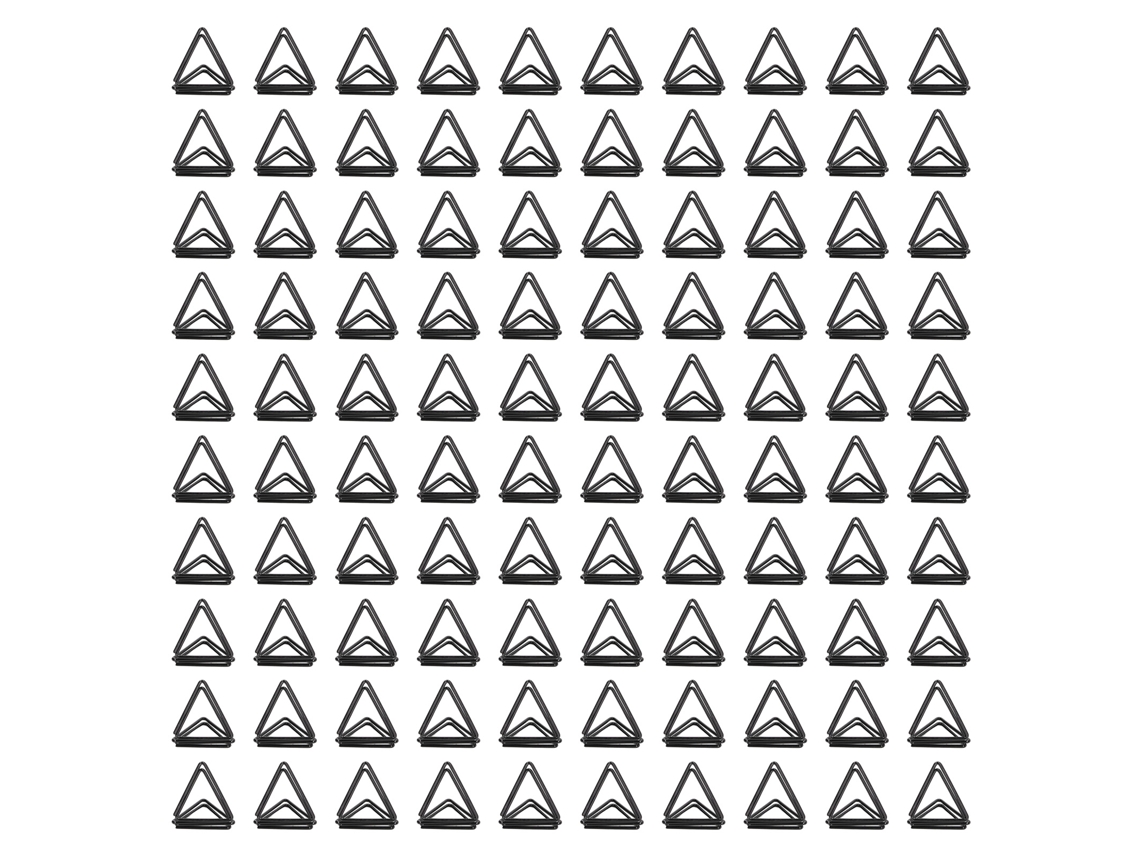 100 Clip De Papel Triangulares De Metal Duraderos Antirrojos Diseño Bonito Para Memos Y Documentos