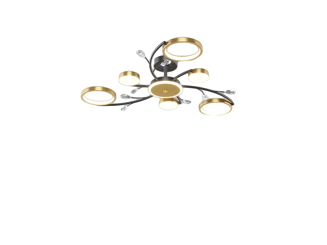 Lámpara de techo, control remoto, brillo ajustable, 6 luces OEM