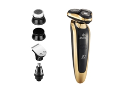 Afeitadora eléctrica 5 en 1 para hombres, afeitadora rotativa recargable Mdug (dorada)
