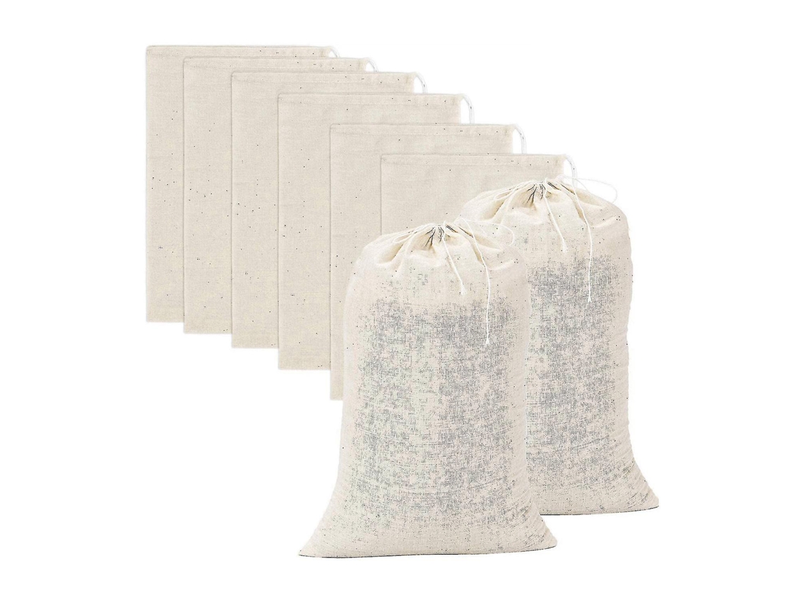 20 bolsitas grandes de muselina, bolsitas de algodón con cordón, bolsitas de té (20 x 30 cm)