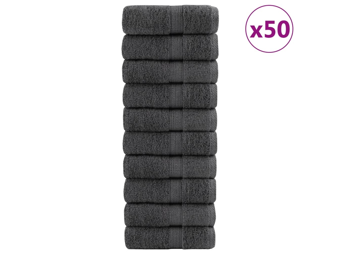 Toalla Lovely Home Solund Gris Gsm Negro (30x30cm)
