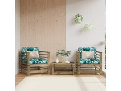 Sillones De Jardín 2 Unidades Madera Impregnada De Pino