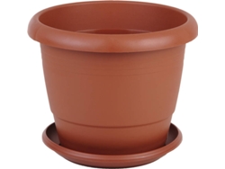 Maceta COFAN Marron Gardenia con Plato (30 x 25 cm)
