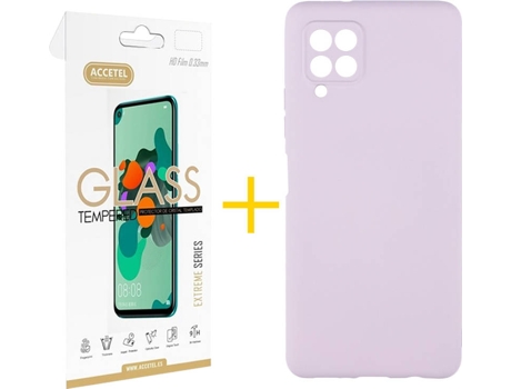 Kit Funda + Protector de Pantalla Samsung A12 5G ACCETEL 3693 Morado