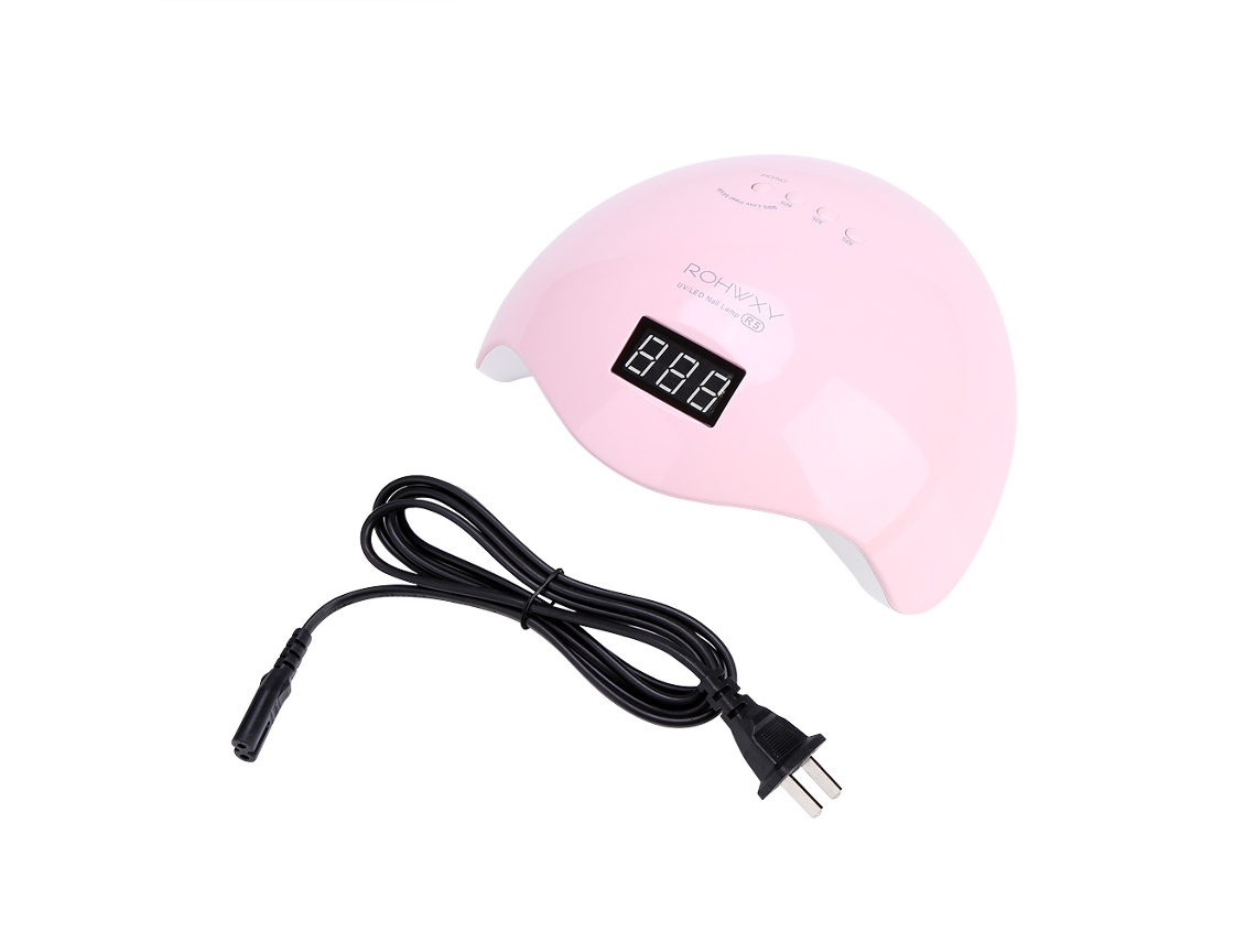 Lámpara de uñas Kkml-UVLED Secador inteligente con sensor para esmalte en gel Herramientas de decoración de uñas Rosa