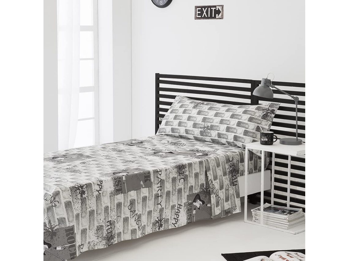 Juego De Sábanas COTTON ARTEAN Infantil/Juvenil Rock Cama De 90 .