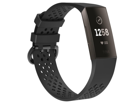 Correa INF Wbf-afc3 hole-11(s) para Fitbit by Google Charge 3/4 (Negro - S)