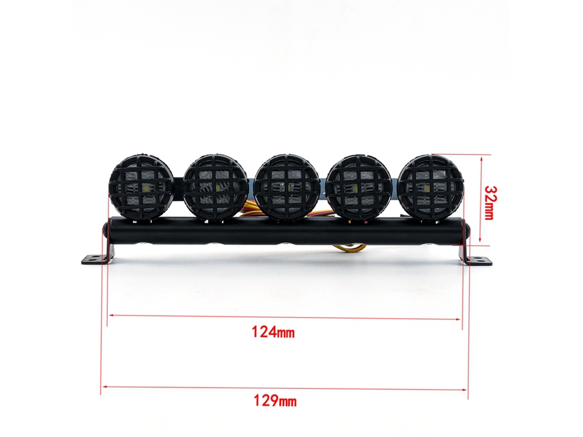 Kit De Luces Led Para Coche Rc De 5 Piezas Para Modelos A Escala 1/10 Traxxas Trx-4 Axial Scx10 90046 Rc4wd D90 Km2