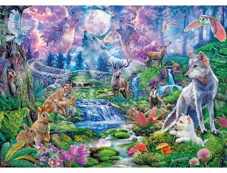 Puzzle CLEMENTONI Moonlit Wild rompecabezas 3000 pieza(s) Flora y fauna