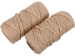 Paquete De 2 Rollos De Cuerda De Yute Trenzada De 5 Mm X 50 M