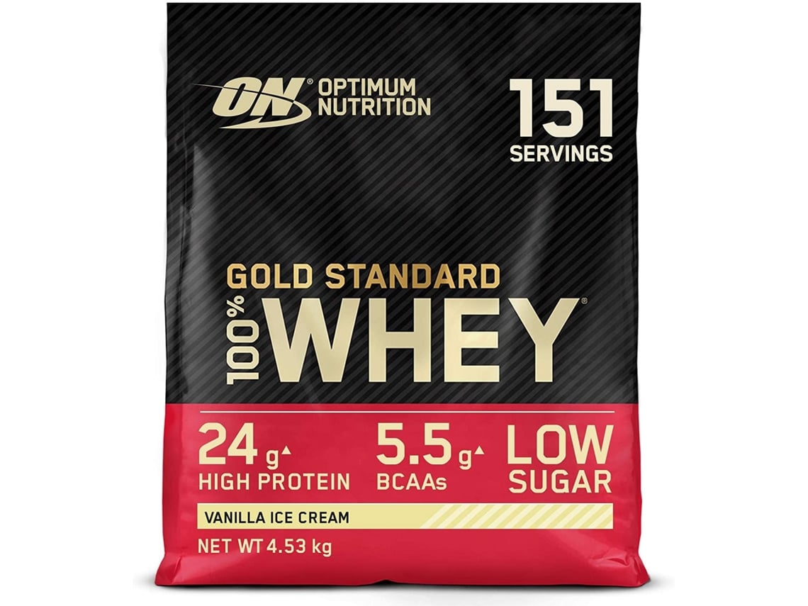 Proteína OPTIMUM NUTRITION On 100% Whey Gold Standard (10 Lbs, 4,5 Kg - Vainilla Ice Cream)