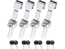 Cerradura Deslizante De Vidrio Starlight, 4 Piezas, Aleación De Zinc, Para Armarios, Taquillas, Cajones Y Terrarios, 2-6mm