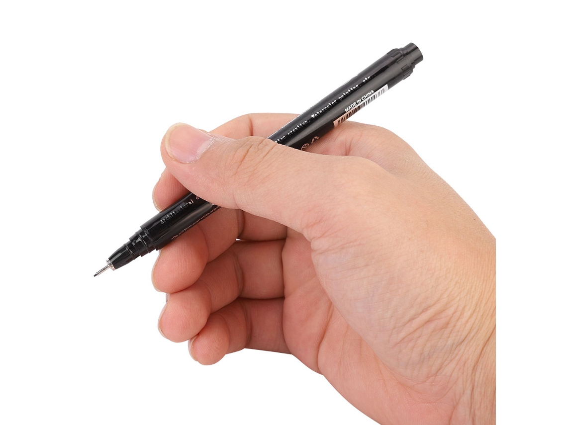 12 Bolígrafos Delineadores Micron, Punta Fina, Tinta Negra, Resistentes Al Agua, Para Dibujar Y Esbozar.