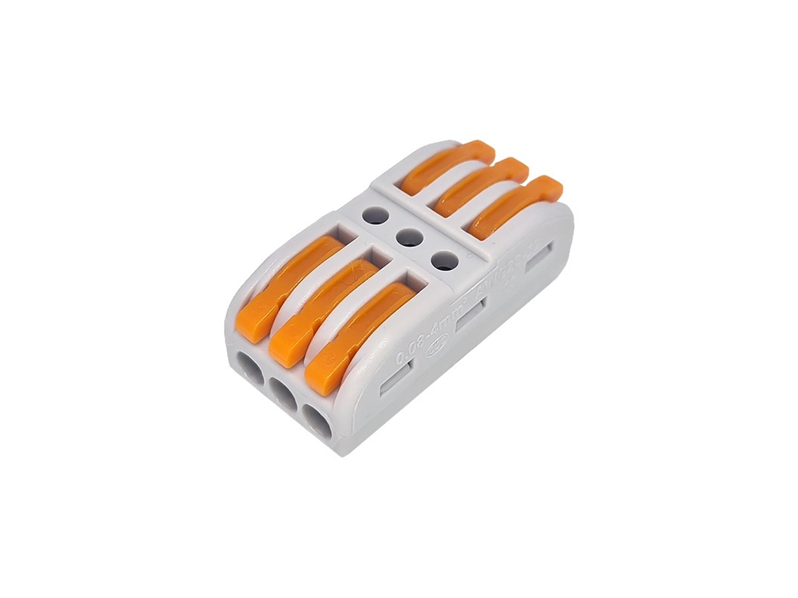 Conector Rápido Spl3 de 3 Entradas Y 3 Salidas Gris