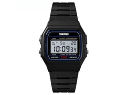 Relojes deportivos al aire libre Hombres Mujeres Reloj de pulsera electrónico LED impermeable para estudiantes - Máquina blanca y negra