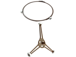 2 Piezas, Té, Vidrio, Pp, Giratorio, 2 Piezas De Soporte Giratorio Para Microondas Con Anillo Giratorio Y Trípode