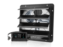 Extractor de aire Succebuy con persiana, control remoto y montaje en pared (40,9 x 40,6 cm)